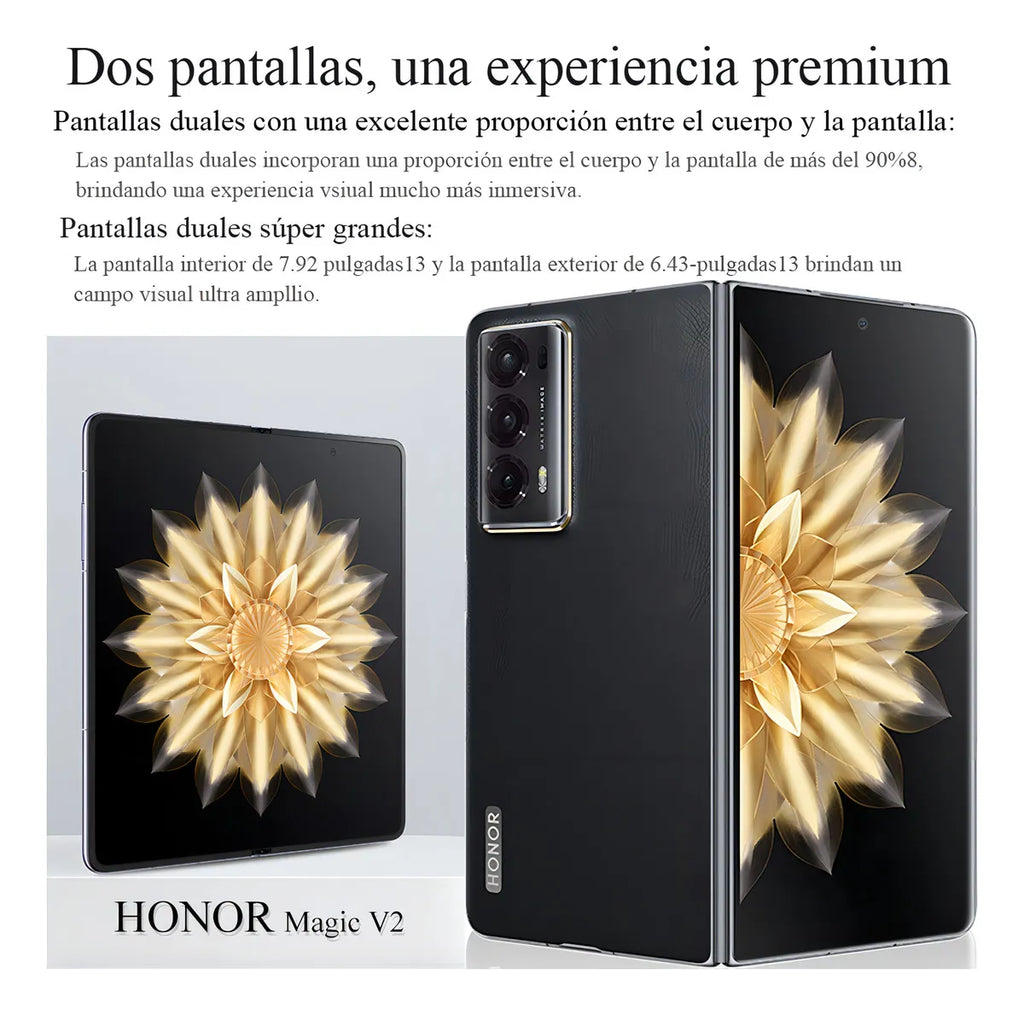 Honor Magic V2 Dual Sim 16GB RAM 512GB Rom Doble Pantalla 120Hz LTPO Vidrio Negro